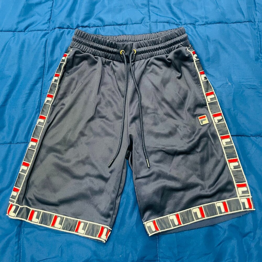 FILA Athletic Shorts - Navy with Signature Logo Tape